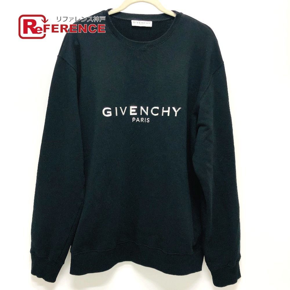 GIVENCHY ジバンシィ スウェット 黒 M 2020725Y0055 GIVENCHY (ジバンシィ) 裏起毛 ダメージ クルーネック