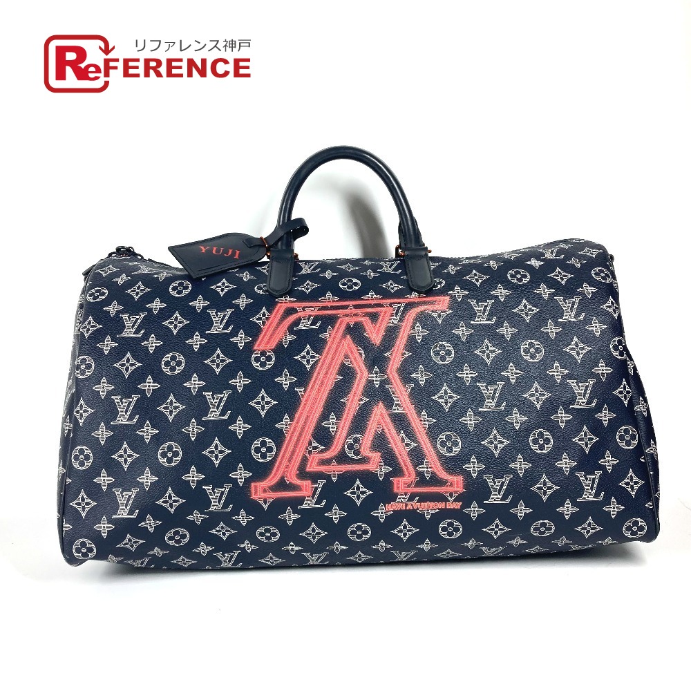 LOUIS VUITTON ルイヴィトン  M43684 モノグラムインキ アップサイドダウン  キーポルバンドリエール50 ハンドバック 袋 周遊御徒面子 ボストンバッグ モノグラム帆布  ユニ一発やる 米国海軍 【中古】