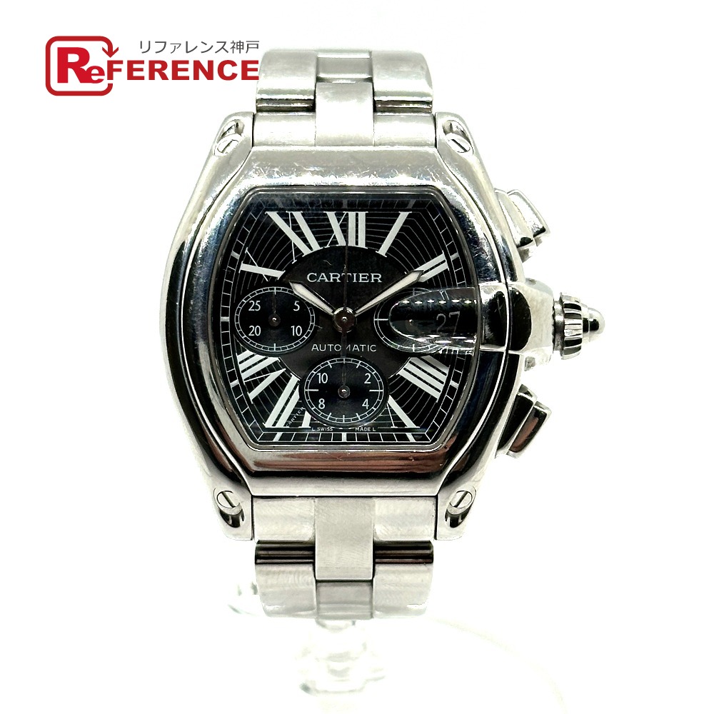 CARTIER カルティエ W62020X6 ロードスター クロノグラフ XL 自動巻き 腕時計 SS メンズ シルバー 【中古】