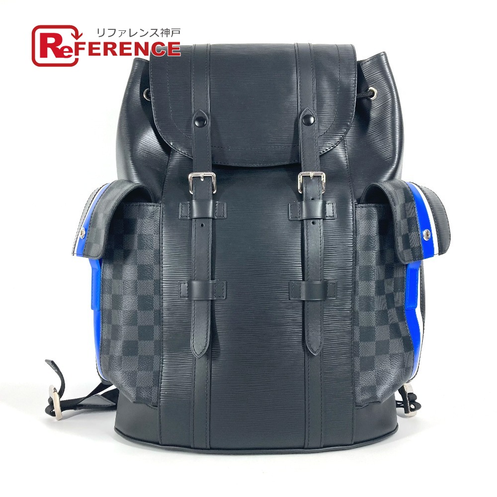 LOUIS VUITTON ルイヴィトン  M56600 エピ ダミエグラフィット クリストファーPM  うしろ側容器に並べる 鞄 背嚢 エピレザー /モノグラムエクリプスキャンバス ユニ一発やる 黒いこと 【中古】
