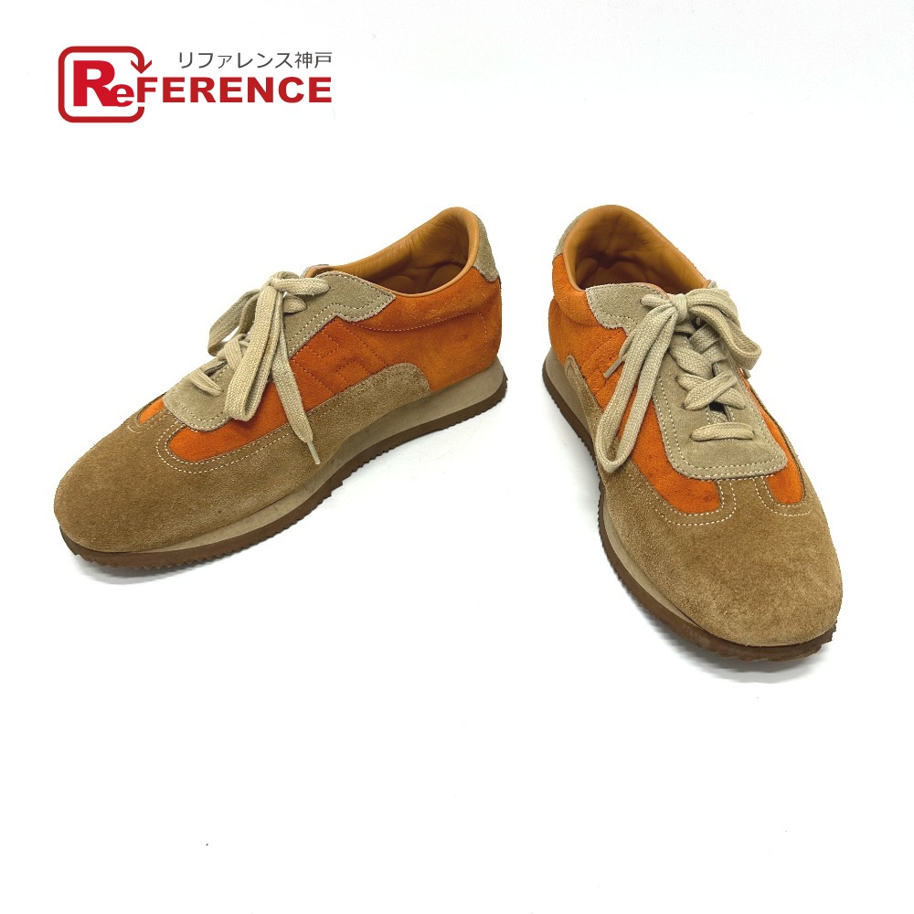 HERMES エルメス　ブラウン レザー スニーカー j1hKDBjX35PF2j2xQNy6yvkWkJV9Ao