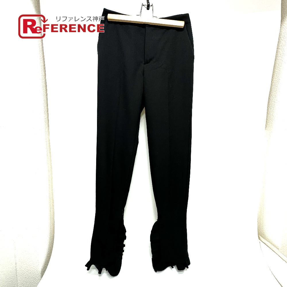 IRENE アイレネ 19A88002 ヘムフリルトラウザー アパレル パンツ ウール レディース ブラック 未使用 【中古】