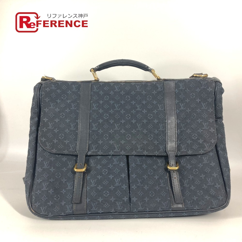 LOUIS VUITTON ルイヴィトン M42311 モノグラムミニ ドゥニーズ カバン ボストンバッグ 2WAYバッグ 斜め掛け ハンドバッグ ショルダーバッグ モノグラムミニキャンバス レディース ネイビー 【中古】