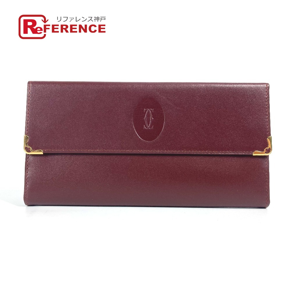 【Cartier】カルティエ マストライン ボルドー 財布 三つ折り Cartier（カルティエ）】三つ折り財布 マストライン（ボルドー）