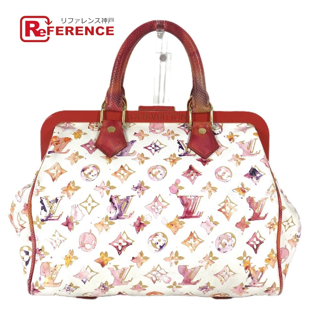LOUIS VUITTON ルイヴィトン M95729 モノグラム ウォーターカラー スピーディ30 スピーディ 30 ミニボストンバッグ カバン バッグ ハンドバッグ レディース ブロン ホワイト 【中古】｜ブランドショップ　リファレンス