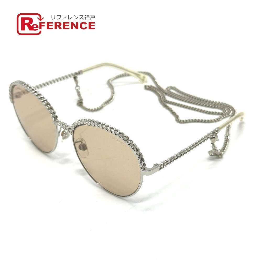 ☆美品☆ CHANELシャネル ココマークチェーンゴールドサングラス 4242 CHANEL - 美品 CHANEL シャネル ココマーク チェーン ゴールド