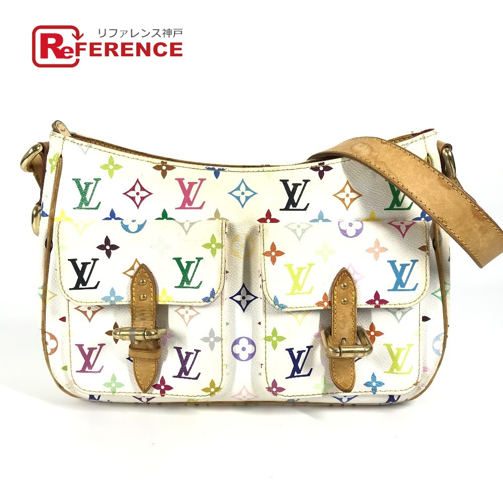 LOUIS VUITTON ルイヴィトン  M40051  モノグラムマルチカラー ロッジGM カバン 斜め掛け ショルダーバッグ モノグラムマルチカラーキャンバス  レディース ブロン ホワイト 【中古】