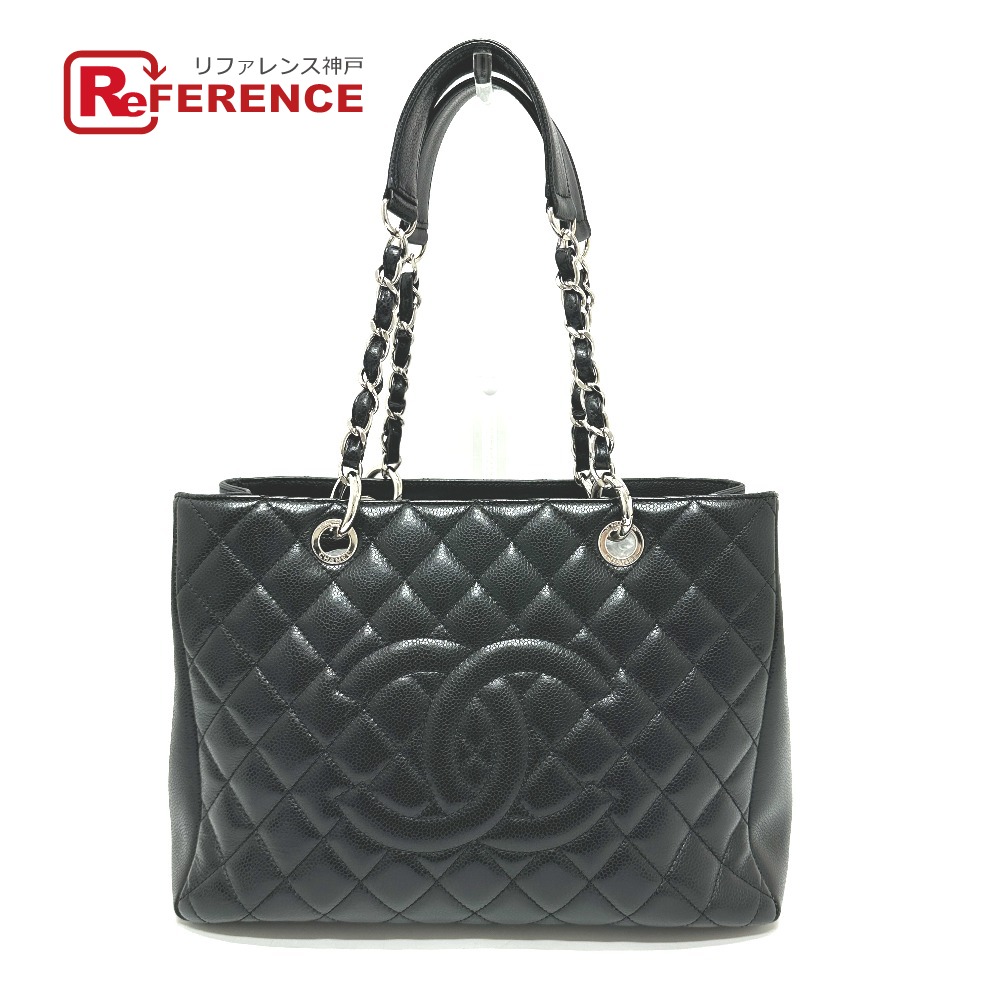 楽天市場】シャネル キャビアスキン GST チェーン トートバッグ A50955