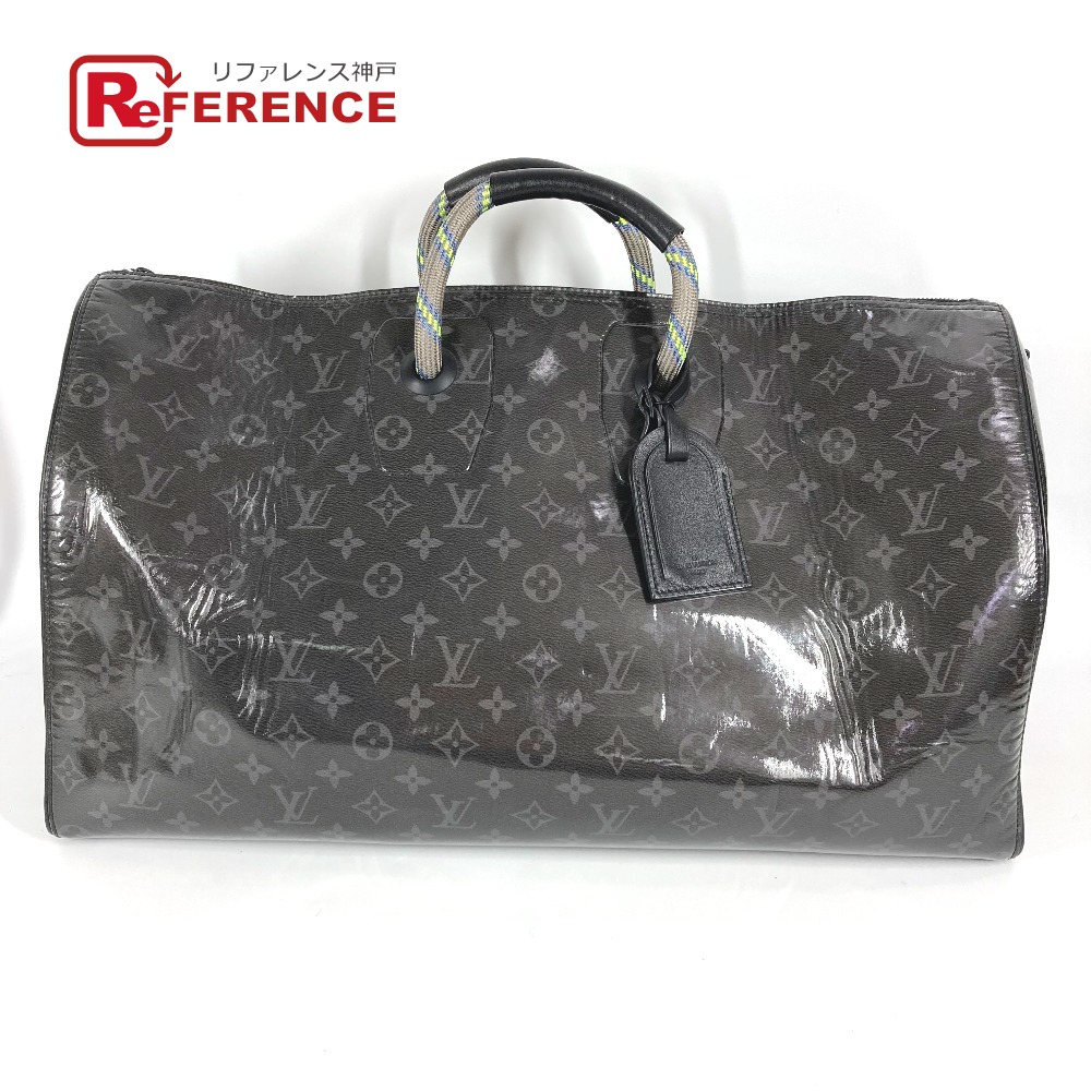 LOUIS VUITTON ルイヴィトン M43901 モノグラム エクリプス グレーズ 伊勢丹限定 キーポル・バンドリエール 50 2WAYバッグ カバン 旅行バッグ ショルダーバッグ トラベルバッグ ボストンバッグ キャンバス ユニセックス ブラック 【中古】