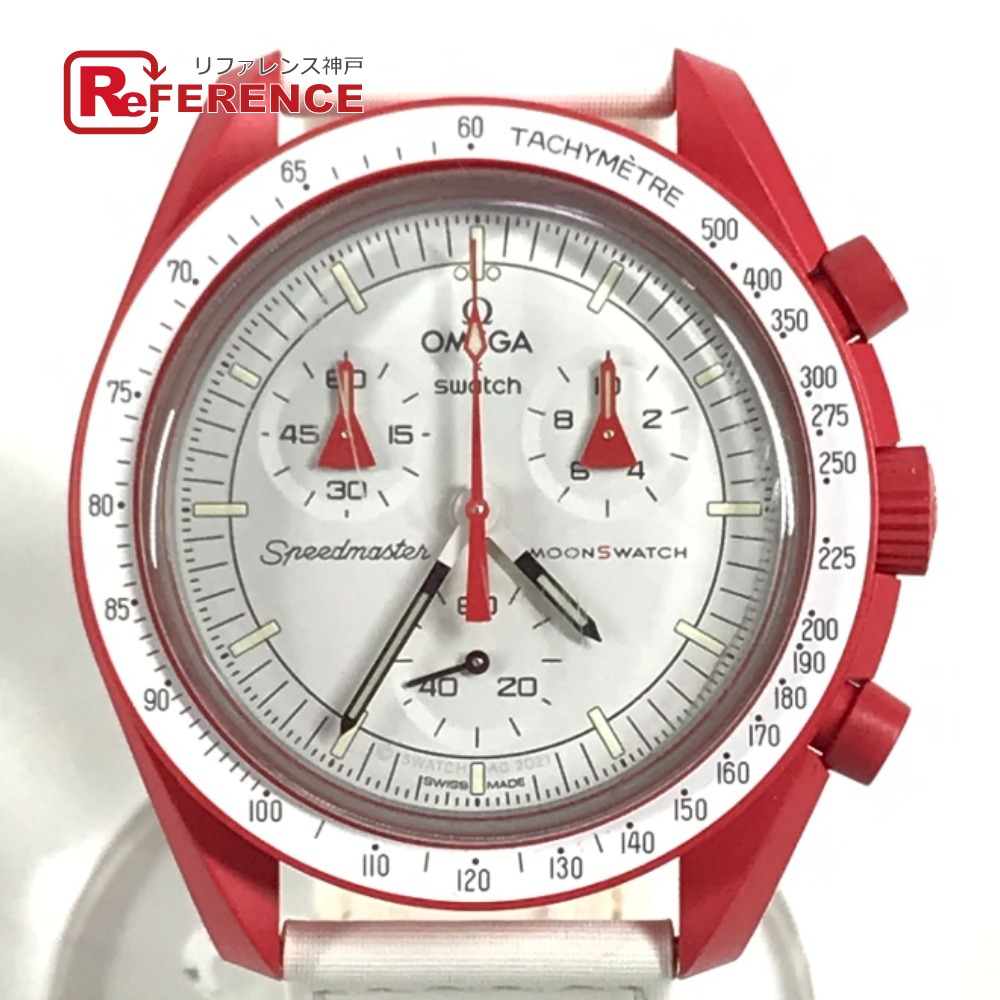 Swatch スウォッチ SO33R100 オメガ OMEGA コラボ ムーンスウォッチ MISSION TO MARS 火星 腕時計 セラミック レディース レッド 【中古】｜ブランドショップ　リファレンス