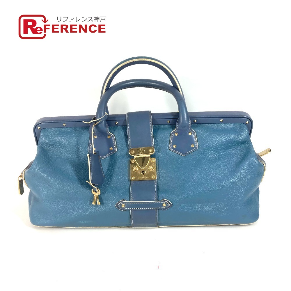 LOUIS VUITTON ルイヴィトン スハリ アンジェニューGM トートバッグ カバン ハンドバッグ スハリレザー レディース ブルー 【中古】