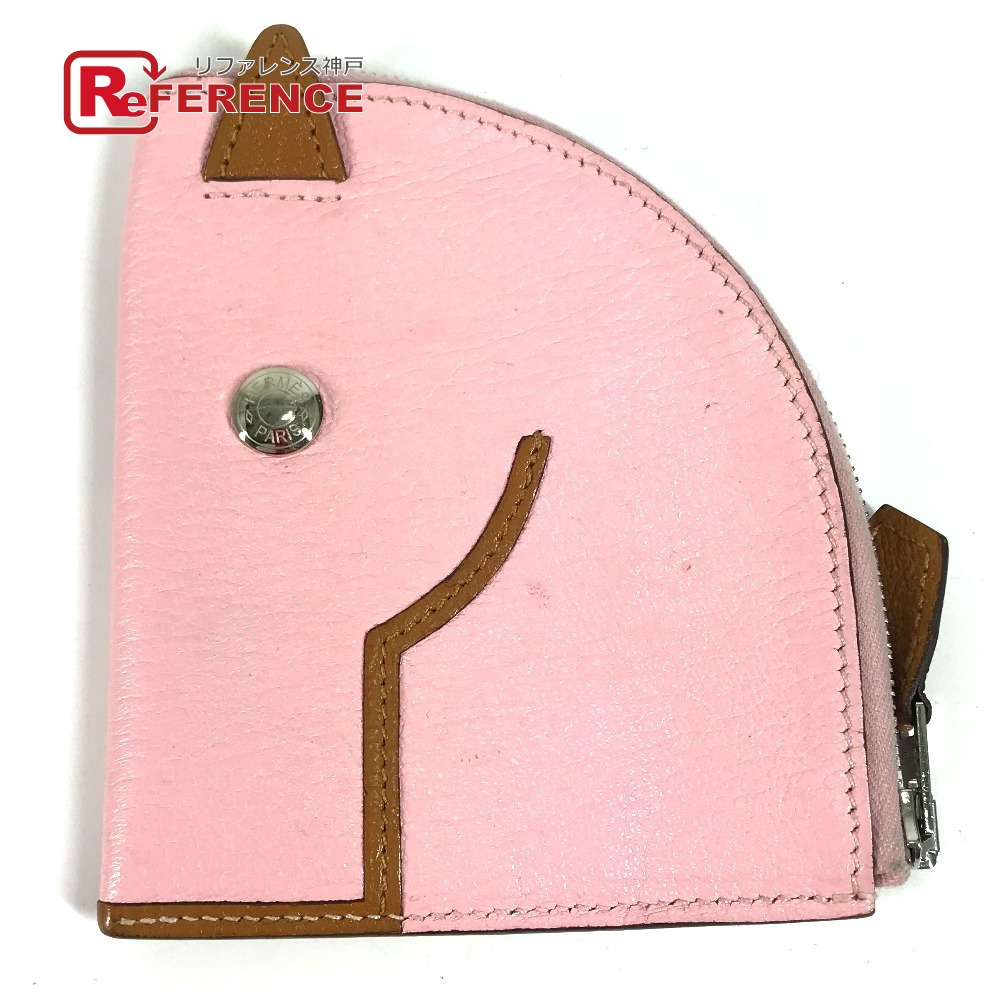 HERMES エルメス 馬 シュバル パドック 財布 小銭入れ コインケース シェーブル レディース ピンク 【中古】 38,610円