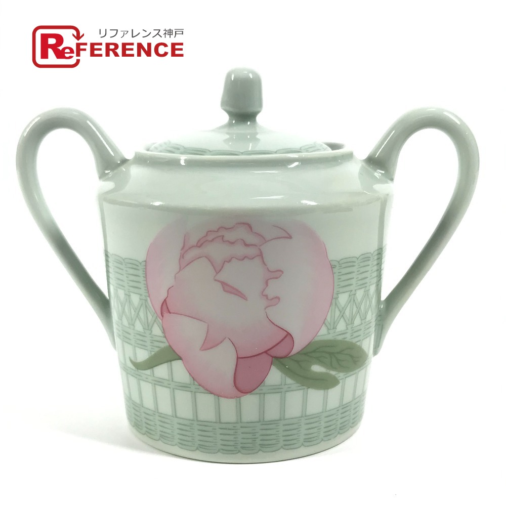 HERMES エルメス ピヴォワンヌ シュガーポット 砂糖 キッチン用品 調理器具 食器 小物入れ 陶器 レディース グリーン 未使用 【中古】