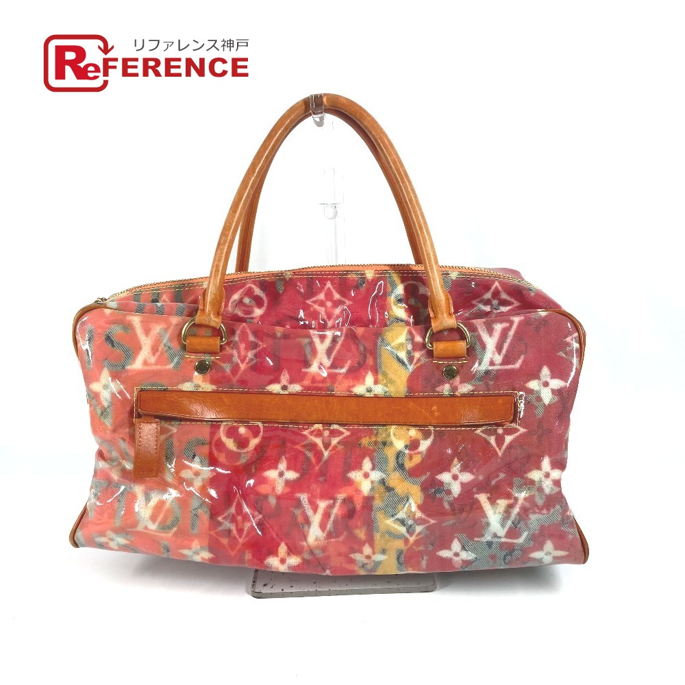 LOUIS VUITTON ルイヴィトン  M95734 モノグラムパルプ ウィークエンダー PM ハンドバック 袋 トートバッグ ボストンバッグ ビニール /なめし革 レディース オレンジ色 【中古】