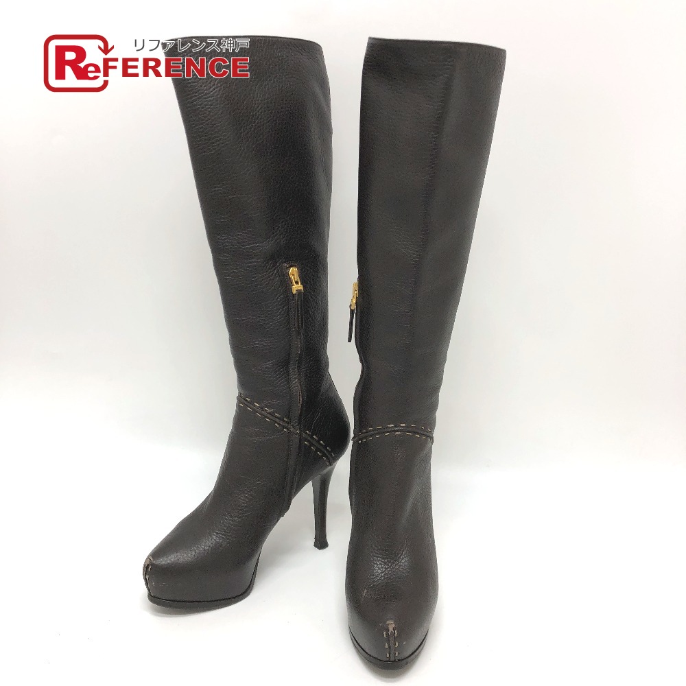 楽天市場】FENDI フェンディ 長靴 シューズ ロングブーツ ズッカ