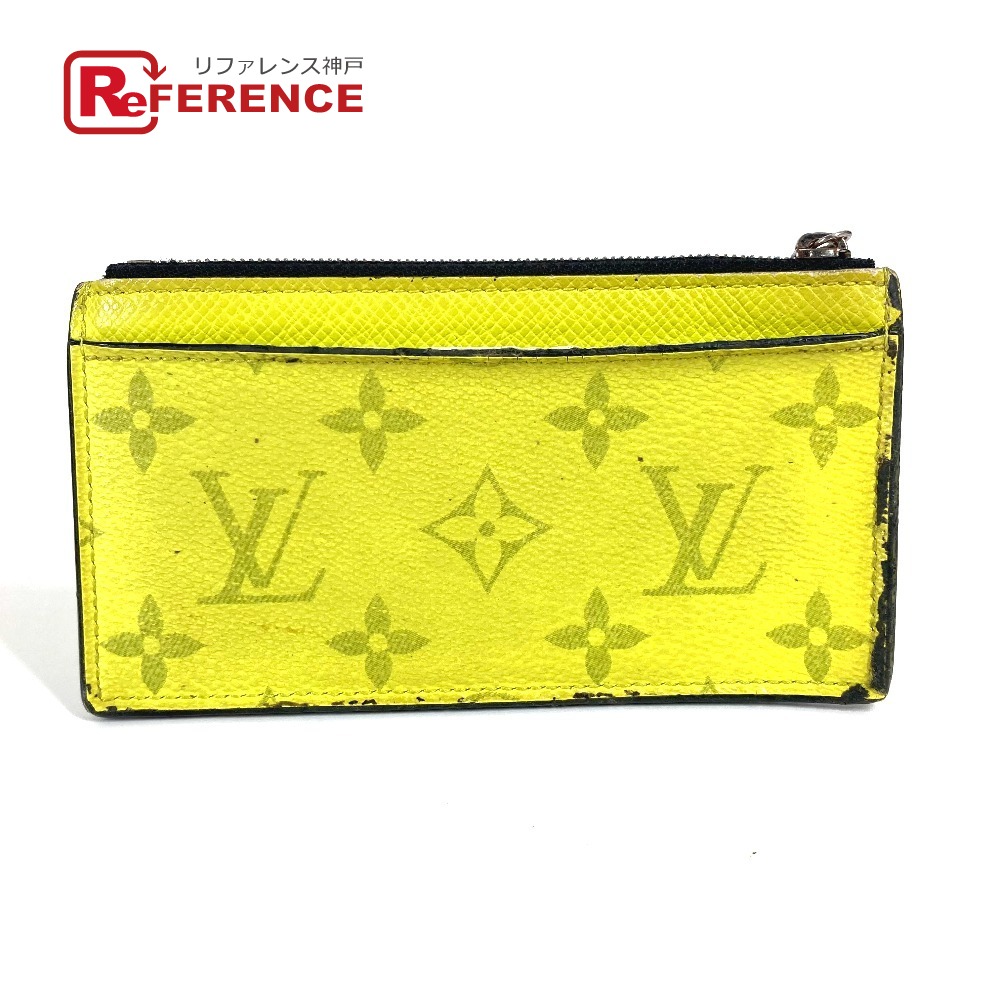 LOUIS VUITTON ルイヴィトン M30950 タイガラマ コインカード・ホルダー 財布 小銭入れ コインケース タイガレザー /モノグラムキャンバス ユニセックス イエロー 【中古】