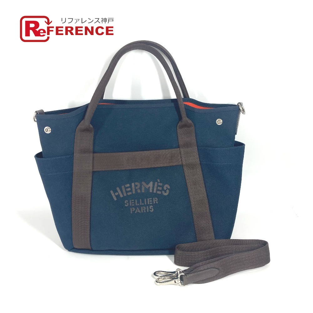 (エルメス)エトゥープ☆キャンバス トートバッグ☆ エルメス)エトゥープ☆キャンバス トートバッグ☆ (HERMES