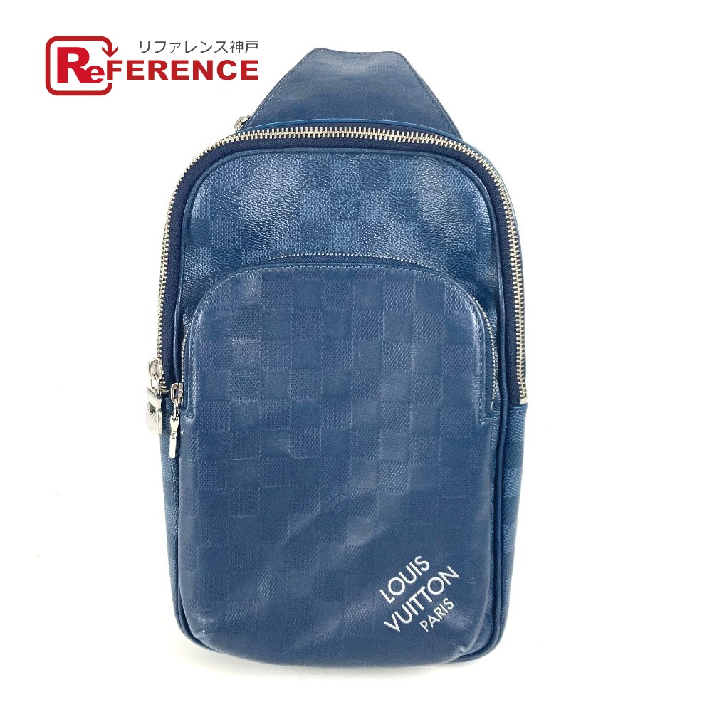 LOUIS VUITTON ルイヴィトン  N40439 ダミエスクエアード アヴェニュー・スリングバッグ 袋 三尺帯御徒面子 ショルダーバッグ はりつけ台 上半身御徒面子 ダミエグラフィットキャンバス /ダミエアンフィニレザー ユニ一発やる 米国海軍 【中古】