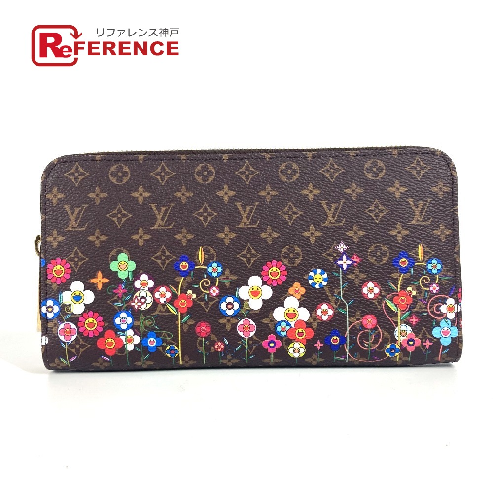 LOUIS VUITTON ルイヴィトン Ｍ14162 日本限定 LV &times; TM ジッピー・ウォレット モノグラム 村上隆 ラウンドファスナー 長財布 モノグラムキャンバス ユニセックス ブラウン 新品同様 【中古】｜ブランドショップ　リファレンス