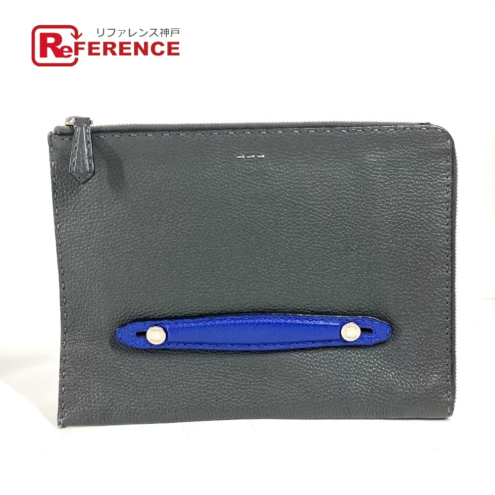 フェンディ バンドポーチ ナイロン×レザー ネイビー FFロゴ金具 フェンディ バンドポーチ ナイロン×レザー ネイビー FFロゴ金具