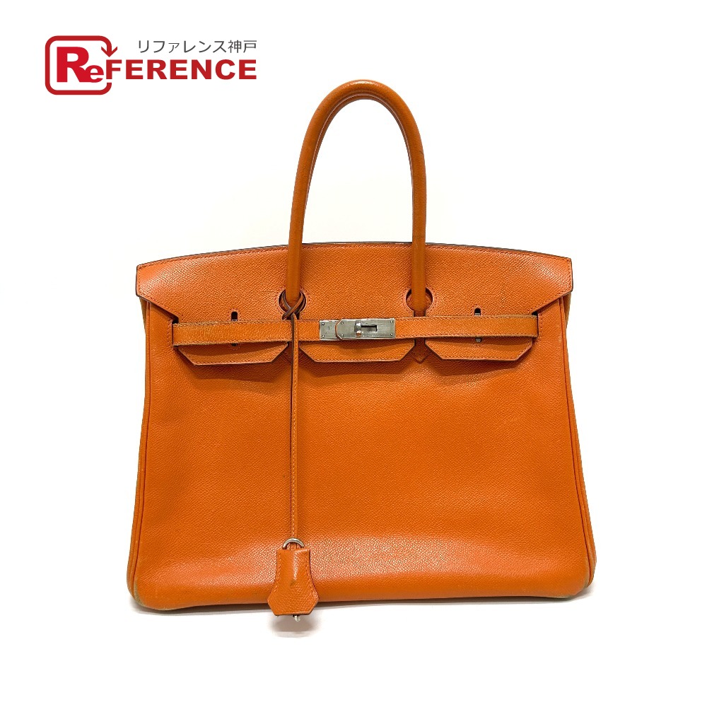 HERMES エルメス バーキン35 バーキン 35 カバン バッグ ハンドバッグ ヴォーエプソン レディース オレンジ 【中古】