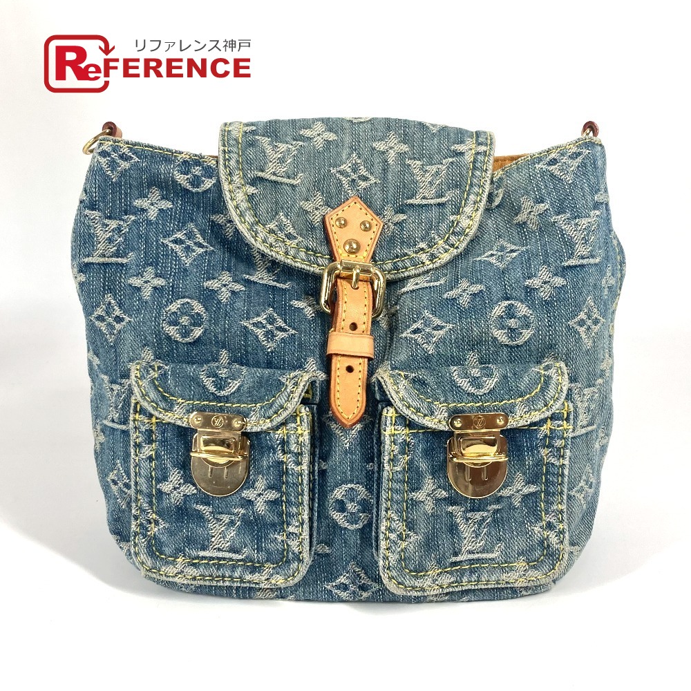 LOUIS VUITTON ルイヴィトン M95057 モノグラムデニム サックアドPM カバン リュック リュックサック モノグラムデニムキャンバス レディース ブルー 【中古】