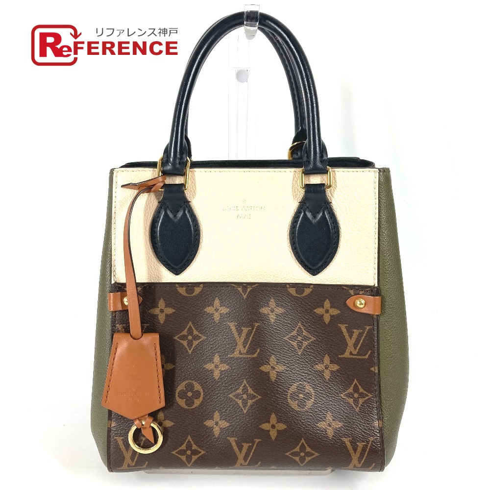LOUIS VUITTON ルイヴィトン M45388 モノグラム フォールド・トートPM カバン トートバッグ ハンドバッグ モノグラムキャンバス /レザー レディース ブラウン 【中古】