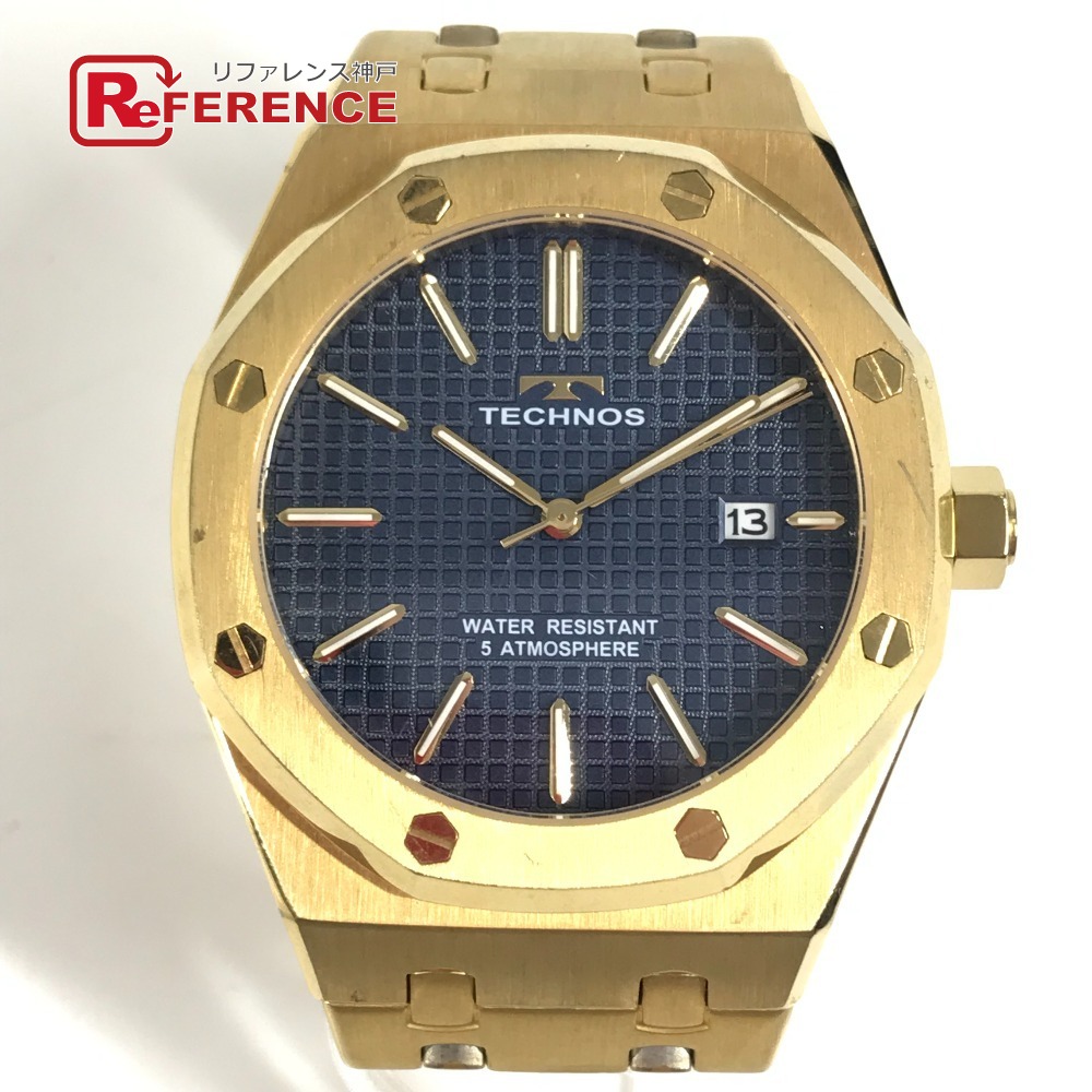 TECHNOS ゴールド グリーン ドレスウォッチ 11570236_1.jpg