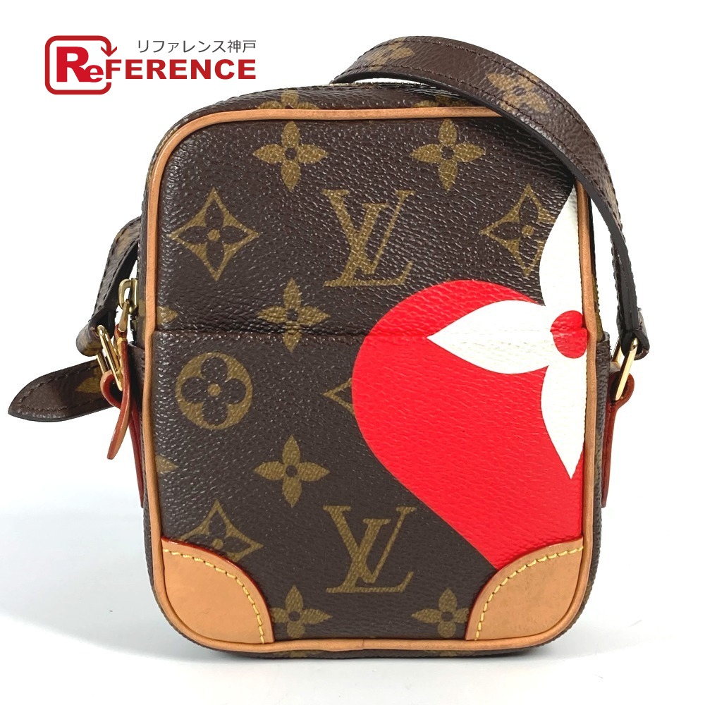 LOUIS VUITTON ルイヴィトン  M57450 モノグラム モノグラムゲームオンコレクション パナム ポシェット 小のみ 鞄 曲がった掛け ハート型 ショルダーバッグ モノグラム帆布  レディース 赤銅色 【中古】