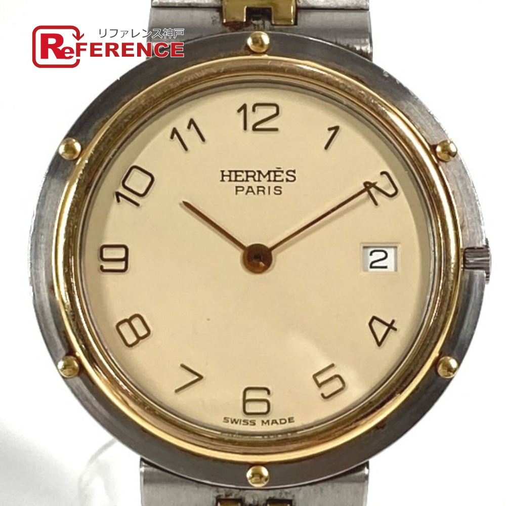 楽天市場】エルメス プロフィール コンビ メンズ SS GP 白文字盤