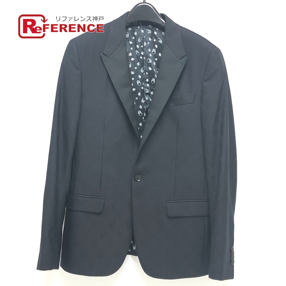 lucien pellat-finetネイビー スカル柄 テーラードジャケット