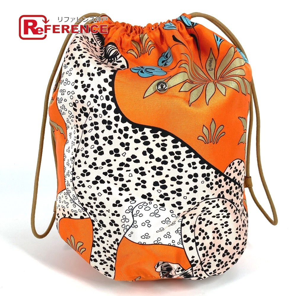 正規品 エルメス 巾着 ポーチ バッグ レザー ピンク 【AA15121】 正規品 エルメス 巾着 ポーチ バッグ レザー ピンク 【AA15121