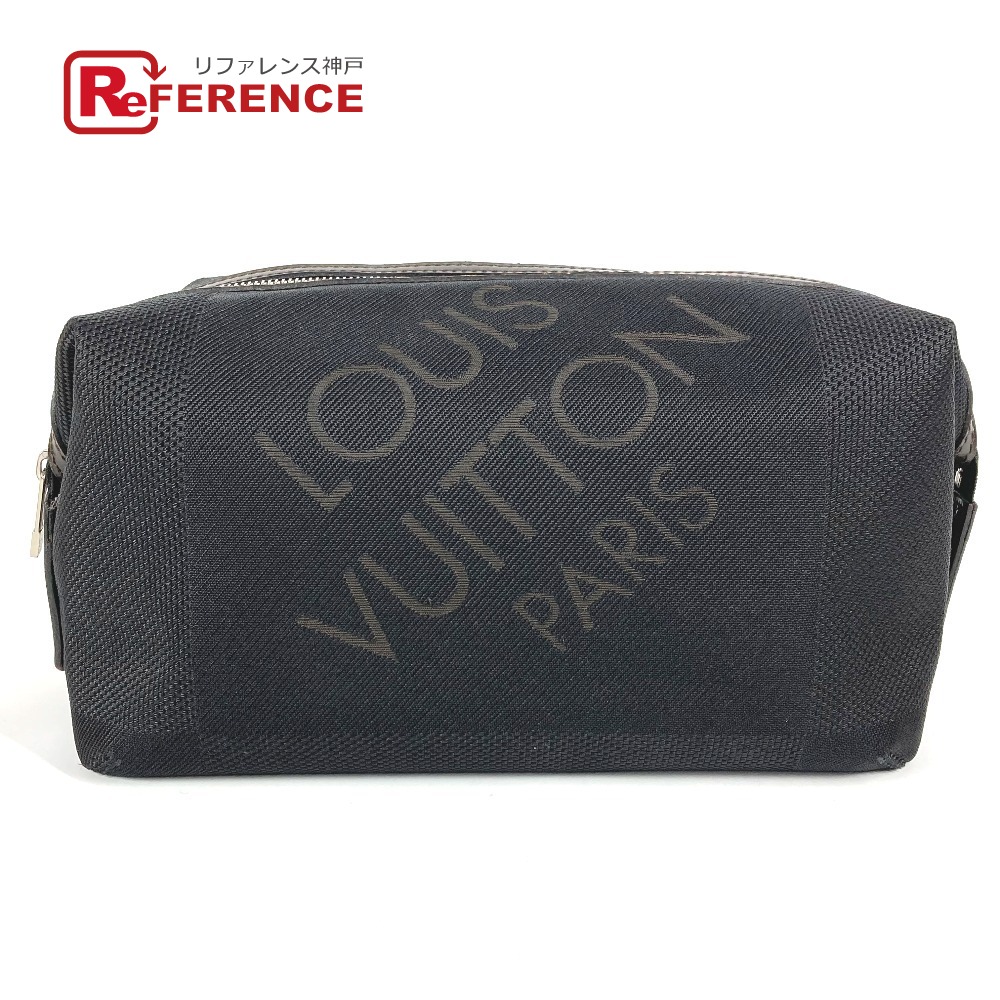 LOUIS VUITTON ルイヴィトン  M93091  ダミエジェアン トゥルースアルバトロス 合切袋 クラッチペダル御徒面子 二つ目御徒面子 ダミエジェアンキャンバス  メンズ 黒いこと 【中古】