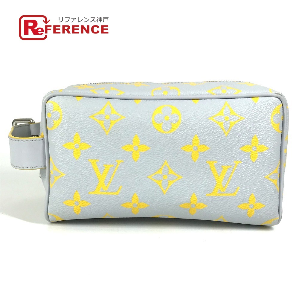 LOUIS VUITTON ルイヴィトン M24536 モノグラムグロウ ロッカー ドップ･キット ポーチ クラッチバッグ セカンドバッグ メンズ グレー 【中古】
