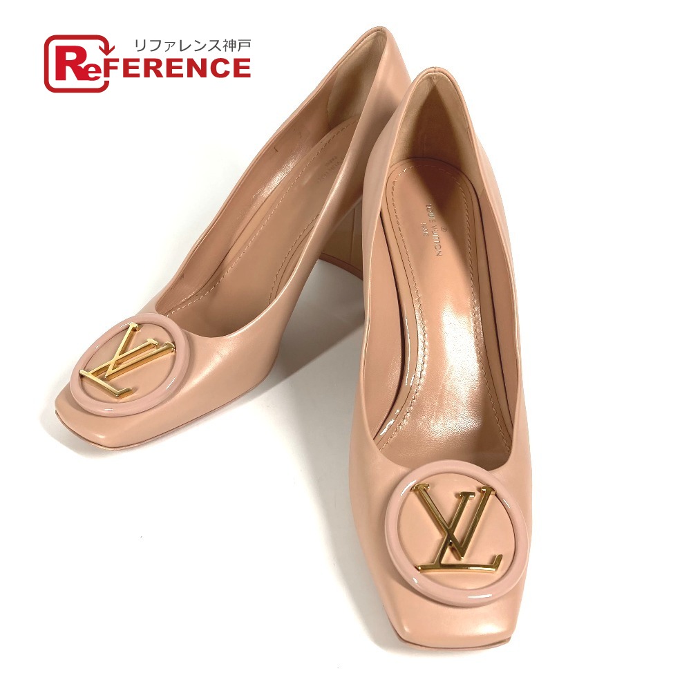 LOUIS VUITTON ルイヴィトン マドレーヌライン LVロゴ 靴 ヒール シューズ パンプス レザー レディース ピンクベージュ 【中古】
