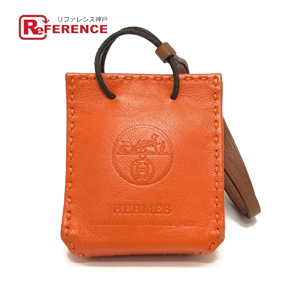 HERMES エルメス アニョーミロ カルメン チャーム レッド レザー 型崩れ HERMES エルメス キーリング Carmen カルメン レディース