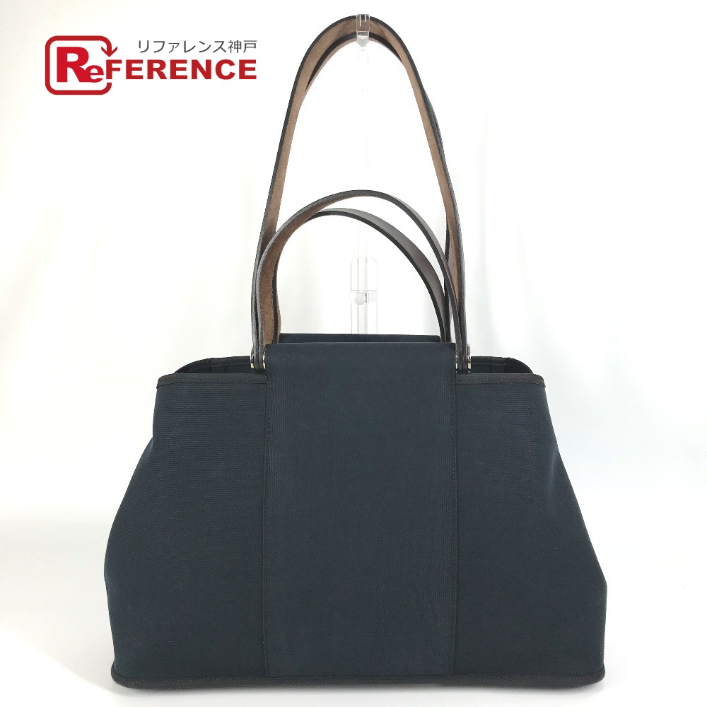 HERMES エルメス カバックエランPM カバックエラン PM ショルダーバッグ カバン 肩掛け トートバッグ レザー/キャンバス レディース ダークネイビー 【中古】