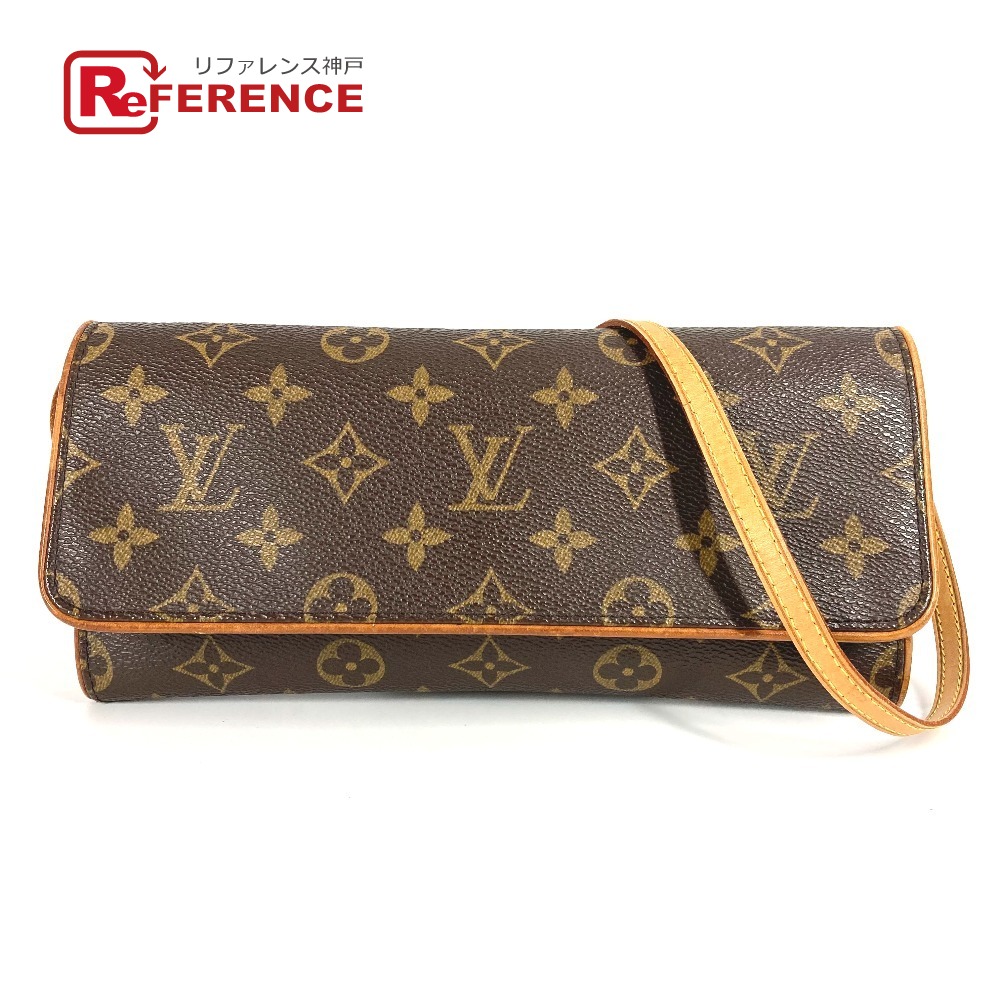 【正規品】ルイヴィトン　ポシェットツイン　モノグラム　ショルダーバッグ　ブラウン LOUIS VUITTON（ルイ・ヴィトン） ポシェットツインGM モノグラム