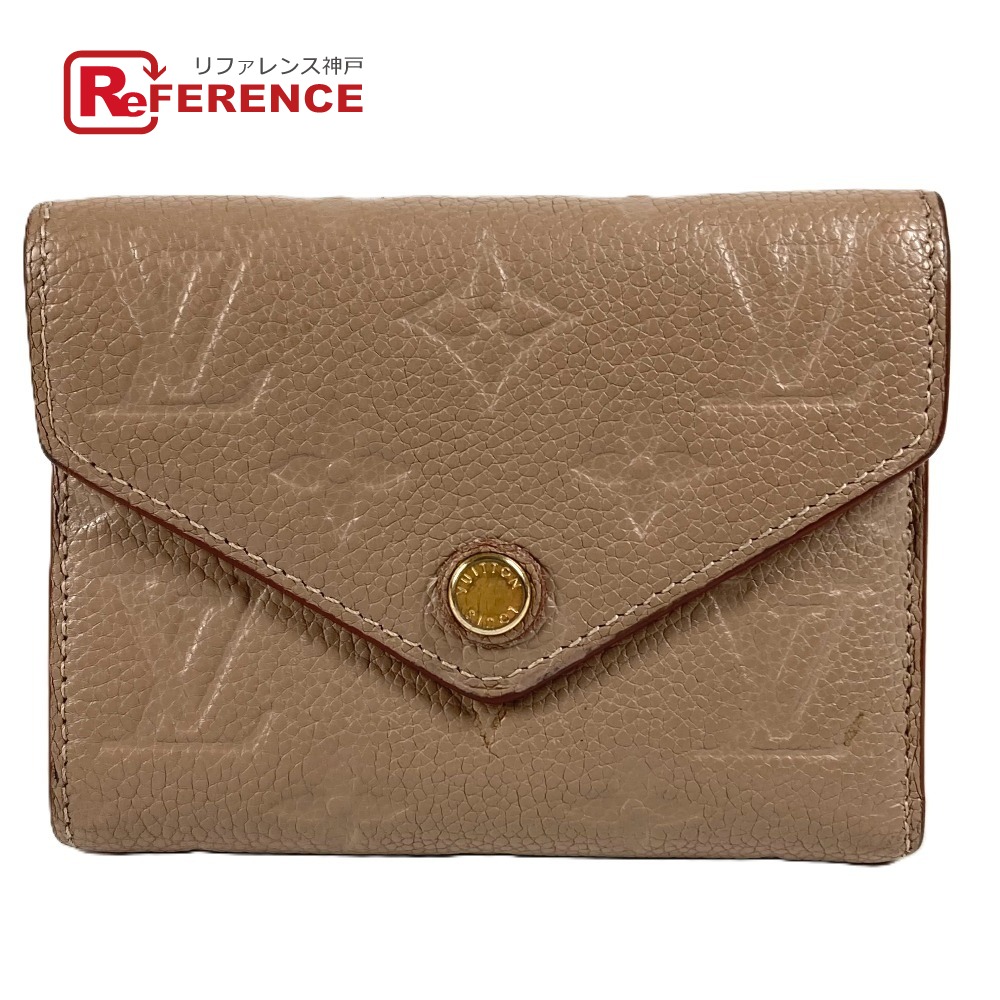 LOUIS VUITTON ルイヴィトン  M63529 モノグラムアンプラント ポルトフォイユヴィクトリーヌ コンパクトウォレット 3つ折り札入れ モノグラムアンプラントレザー  ユニ一発やる ヴィゾン ベージュ 【中古】
