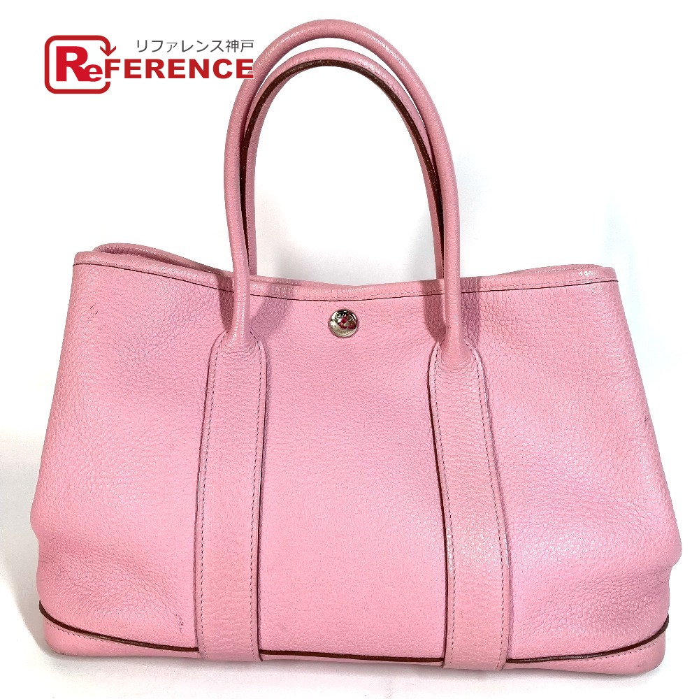 HERMES エルメス ガーデンパーティー TPM ガーデンパーティTPM カバン ハンドバッグ トートバッグ ネゴンダ レディース ローズコンフェッティ ピンク 【中古】｜ブランドショップ　リファレンス