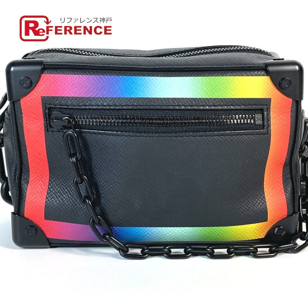 LOUIS VUITTON ルイヴィトン  M30351 五分五分ガ 虹霓 ミニソフトトランク 袋 曲がった掛け ポシェット ショルダーバッグ タイガレザー  ユニ一発やる 黒いこと 【中古】