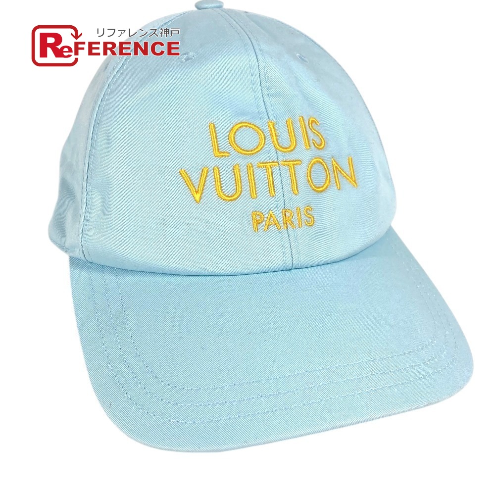 LOUIS VUITTON ルイヴィトン  M7590M ロゴタイプ 鳥打ち帽 マイ LV 光の都市 かぶり笠 鳥打ち帽帽 野球 鳥打ち帽 綿織物  ユニ一発やる ともし火青味 【中古】