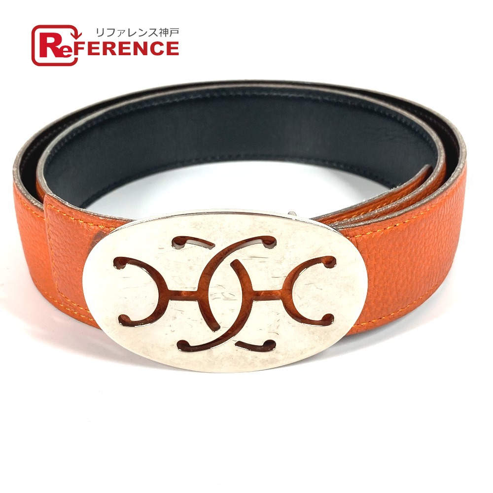 HERMÈS オレンジレザーベルト 楽天市場】HERMES エルメス ダブルリングベルト レザー オレンジ