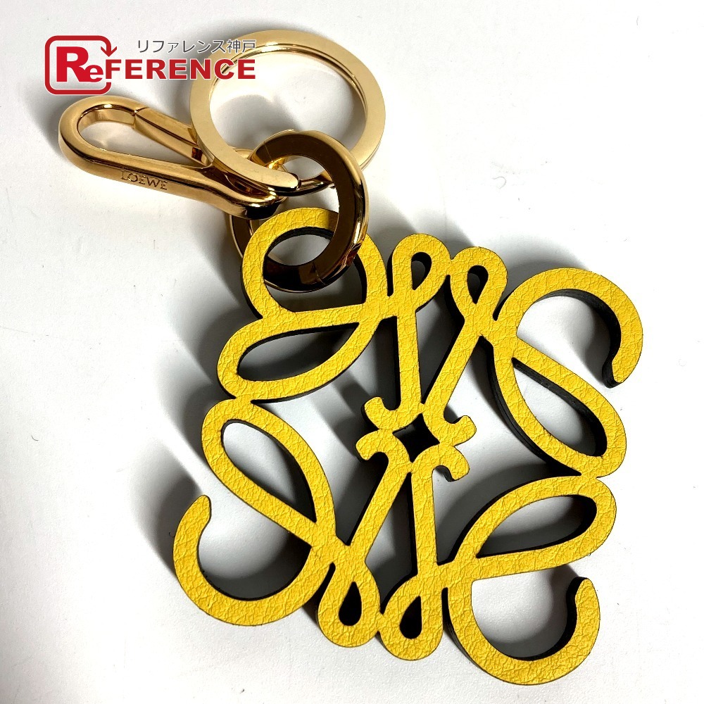 ロエベ LOEWE チャーム LOEWE ロエベ マウスチャーム ブラック ゴールド金具 カーフ
