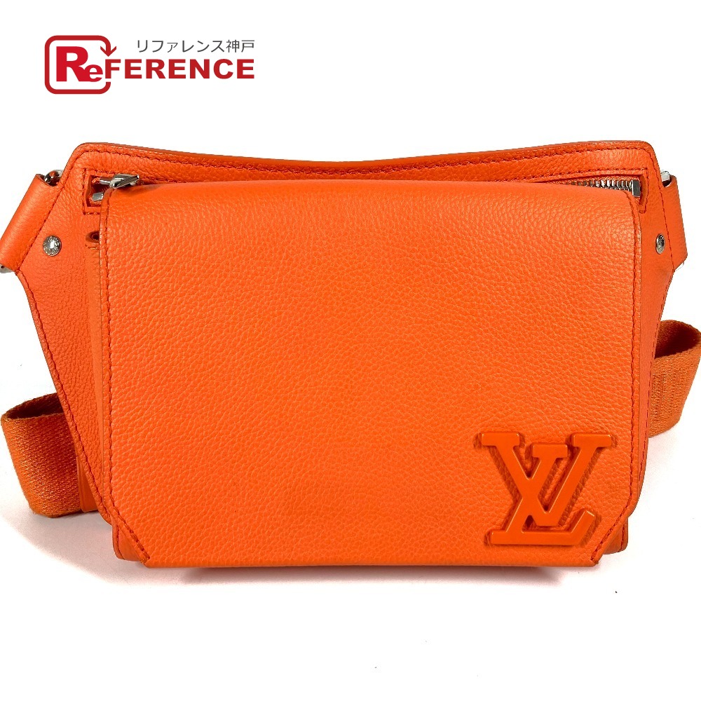 LOUIS VUITTON ルイヴィトン  M59625 LVアエログラム バムバッグ NV  袋 酉の方角御徒面子 ショルダーバッグ はりつけ台 上半身御徒面子 トリヨンレザー  ユニ一発やる オレンジ色 【中古】