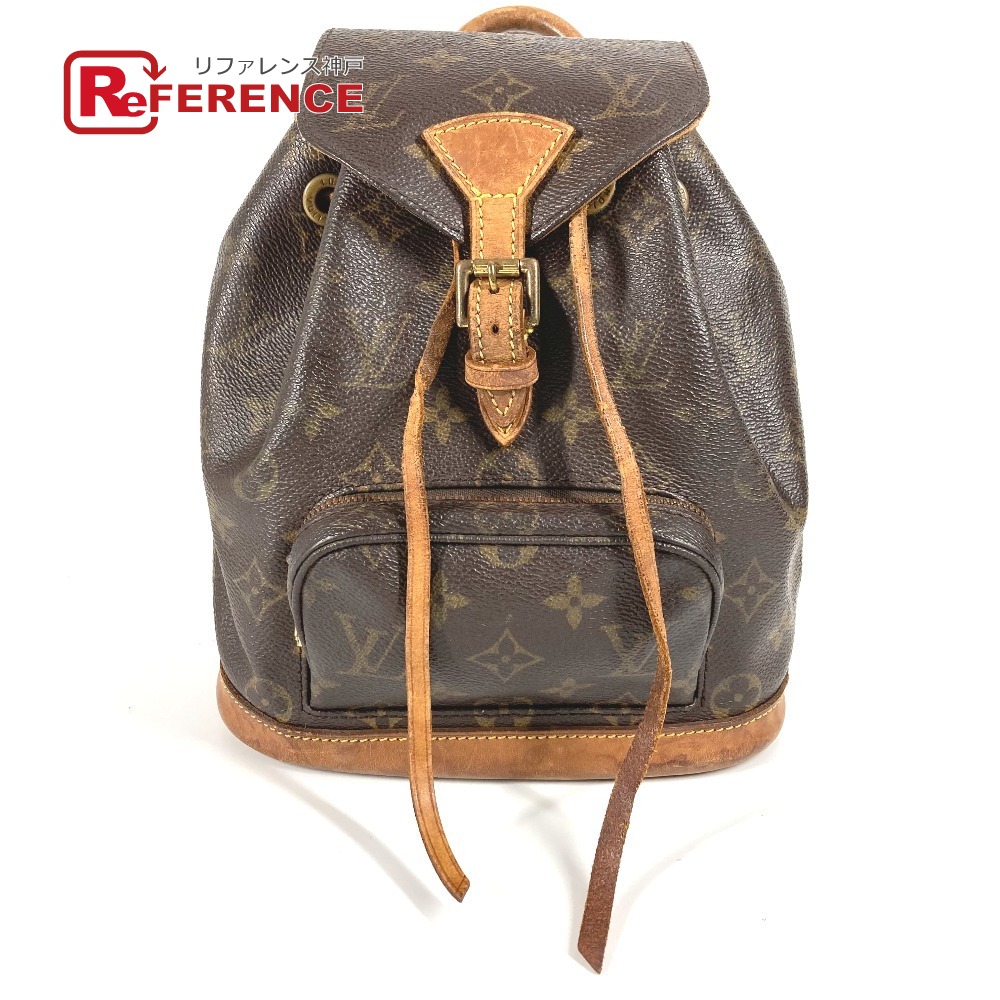 LOUIS VUITTON ルイヴィトン  M51137 モノグラム ミニモンスリ カバン バックパック  リュックサック モノグラムキャンバス  ユニセックス ブラウン 【中古】