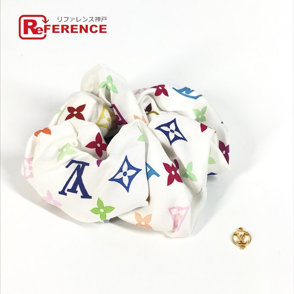 ルイヴィトン❤︎LOUIS VUITTON❤︎デニムシュシュ 美品】2個セット♡ルイヴィトンモノグラム デニム&赤 シュシュ ヘア