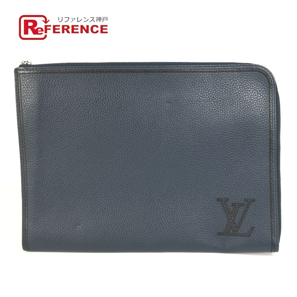 LOUIS VUITTON ルイヴィトン  M68235 LVロゴタイプ ポシェットワット秒GM 合財袋 鞄 L字チャック 二番め御徒面子 クラッチペダル御徒面子 トリヨンレザー  ユニ一発やる 米国海軍 【中古】
