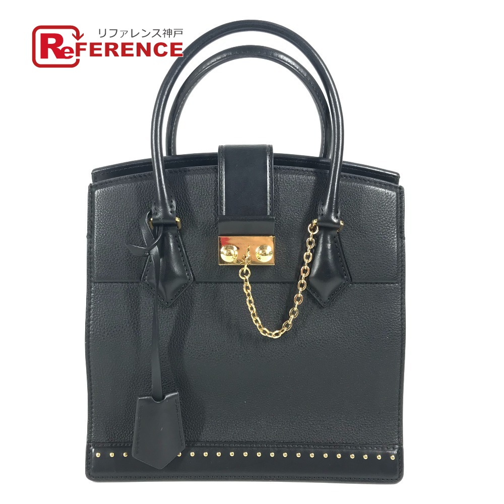 LOUIS VUITTON ルイヴィトン  M51595 冷やりとした マルリー PM クールマルリーPM 鞄 トートバッグ スタッズ チェーン店 ハンドバック なめし革  レディース ノワール 黒いこと 【中古】 ハンドバッグ-バッグ・小物・ブランド雑貨