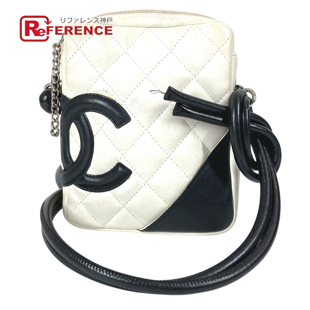 CHANEL シャネル   A25177 カンボンライン CC ココマーク ミニ スモール 曲がった掛け 鞄 ポシェット ショルダーバッグ なめし革  レディース 白いこと 【中古】 バッグ-ショルダーバッグ・メッセンジャーバッグ-メンズバッグ